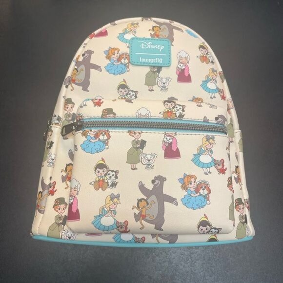 DISNEY Loungefly Disney Pets Chibi Animals Love Mini Backpack & Card Holder - Picture 14 of 15